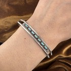 Vintage Petite Sterling Silver Southwestern Turquoise Cuff Bracelet 6 75 