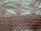 Pottery Barn Kids Pink white Embriodered Cotton Crib Skirt