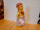 Nice Vintage Celluloid Wind Up Yellow Hula Dancer Made In Occupied Japan