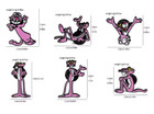Pink Panther    Snagglepuss - Set Of 6 Enamel Lapel Pins