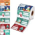 Christmas Self Adhesive Gift Tag Stickers Present Name Labels 200 Stickers roll