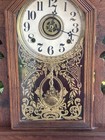 1891 Gilbert Owl Animal Series Birds Gingerbread Mantle Alarm Clock - See Video