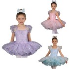 Kids Girls Ballet Leotard Dancewear Kindergarten Costume Gymnastic Tutu Dress