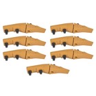 7x Bucket Teeth Assembly 6737322y For Bobcat Skid Steer Bolt-on Flush Mount