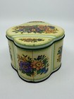 Vintage Daher Decorated Floral Chintz Yellow Tin  Made England
