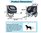 Large Dog Bike Trailer Folding 120lb Pet Carrier 18 9   Wheels All Terrain