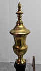 Vintage 60 s Neoclassical Style Brass   Cast Iron Fireplace Andiron