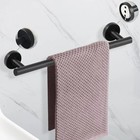 11 Pcs Black Bathroom Hardware Set Stainless Steel Towel Bar Towel Racks Hooks