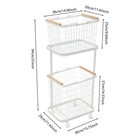 2-tier Laundry Basket With 4 Universal Wheels Max Load 40kg Clothes Hamper New