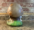 Vintage 1980 Pixie Elf Figurine Mushroom Mouse Rabbit Handpainted Ceramic