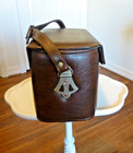 Vintage Hard Leather Brown Camera Case-insert-made In Usa Slr-1600