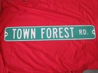 Vintage Retired  town Forest Rd   36 X 6 Embossed Road street Sign