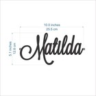 Personalized Metal Name Sign   Custom Laser Cut Script Words   Home Or Office