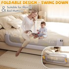 Toddler Bed Guard Rail - Foldable Swing-down  0-gap Safety  Universal Fit