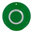 Back Of Cab Lens Replacement 4  Green With Chrome Ring Plastic 3 Hole Gg 86722