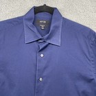 Apt 9 Mens Dress Shirt Blue Button Down Slim Fit Long Sleeve Size 16 5 32 33