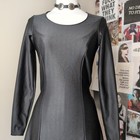 Long Sleeve Vintage Black Maxi Dress