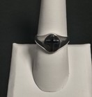 Sz6 Sterling Silver Black Rhodium-plated Cross Ring