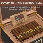 Upgraded Cigar Humidor For 80 Counts With Boveda 72  Humidity Packs  Accessory D