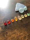 Natural Colorful Small Sea Glass 18pcs  Surf Tumbled  Weathered  Beach Glass