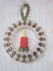 Vintage Christmas Ornament Bead Pattern Beading 1980 Candle Tree