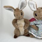 Lot Of 3 Vintage Eden Mrs  Rabbit Flopsy Beatrix Potter Cottontail Bunny Plush
