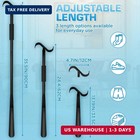 Long Shoe Horn For Seniors  Dressing Stick With S-hook  Black