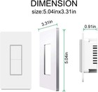 Smart Light Switch  Wifi Double Switch Button  2 Ways In 1 Gang  White 