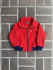 Vintage 1970s 80s Patagonia X Apple Fleece Red Kids 3 4 Full Zip Promo Jacket