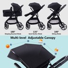 Lortsybab 2-in-1 Baby Stroller Folding Infant Pram Reversible Seat Toddler For 0