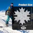 2pcs Snowboard Stomp Pads  3d Clear Snowflake Stomp Pads Snowboarding Antiski   
