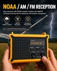 Emergency Weather Radio Hand Crank Solar 12000mah Noaa Am Fm Flashlight Sos