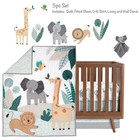 Lambs   Ivy Jungle Friends 5-piece Safari Animals Nursery Baby Crib Bedding Set
