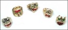 5 Vintage Gumball Monster Rings Lot Vending Prize Metal Toy Hong Kong