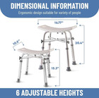 Dr Kays Shower Chair For Inside Shower  Bathroom Seat With Crossbars