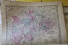 Original Johnsons C  1861 Hand-colored Atlas Map germany Nos  2 And 3 regions