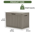 Uforic 45 Gallon Outdoor Resin Deck Box  Waterproof Storage Box  Lockable  Brown