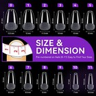  Short Coffin Soft Gel Nail Tip  X Gel Full Cover Nail Tips  Soak Off Clear 
