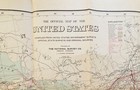 Official 1916 Fold Out Map Of The United States By National Survey Co 51 X 33   