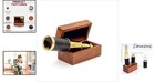 Miniature Handcrafted Brass Telescope In Rosewood Box - Perfect Pirate Gift