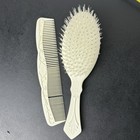 Vtg Avon Hair Brush 70s Nylon Bristles Past And Present Scrollwork With Comb Set