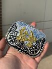 Western Buckle Gold Black Silver Rooster Cowboy 2  buckle Hebilla Vaquero Gallo