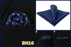 Shlax wing Blue 5 Pieces Assorted Mens Pocket Square Handkerchiefs Set Lot