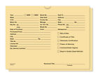 Printed 9 X 12 Vehicle Deal Jackets Car Dealer Envelopes 100 Or 500 Per Pack 