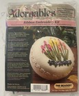 Vtg The Beadery Adorables Iris Garden Silk Ribbon Embroidery Ring Box  4965 New