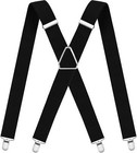 Mens Womens Adjustable X-back Suspenders 4 Heavy Duty Metal Clips Elastic Braces