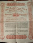 Peru 1869 Republic National Pisco To Yca Railway 100 Sterling Coupons Bond Loan