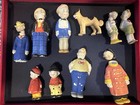 Antique Bisque Comic Strip Character Nodders  10 Pc  Germany  1920s