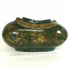 Rare Persian Polychrome Qajar Dynasty Kashkul Begging Bowl