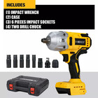 High Torque 1 2  Cordless Impact Wrench 3 In 1 For Dewalt 20v Battery tool Only 